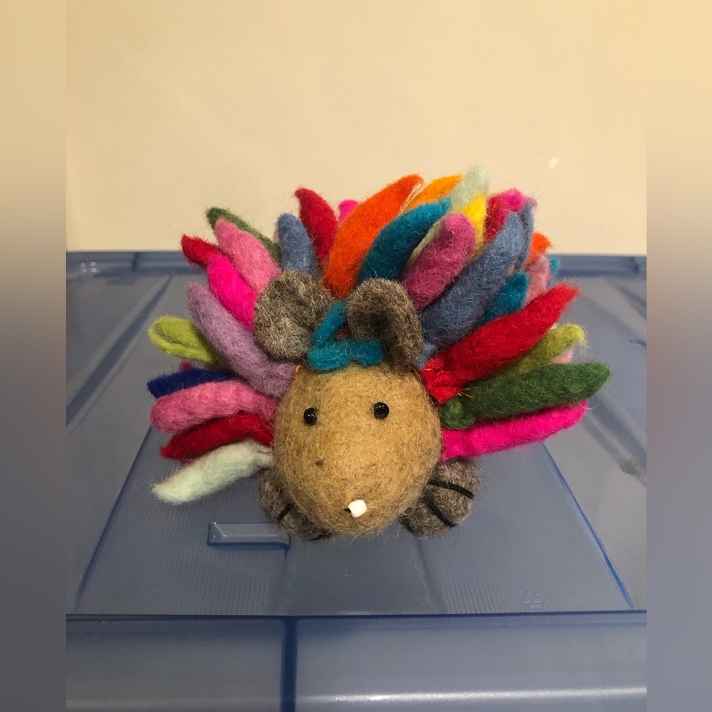 Colorful Felt Hedgehog Toy/Winding Road